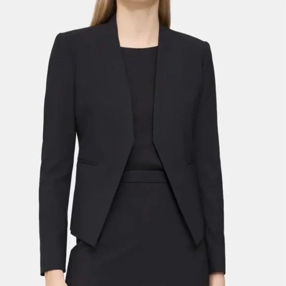 Theory Open Blazer in Stretch Wool